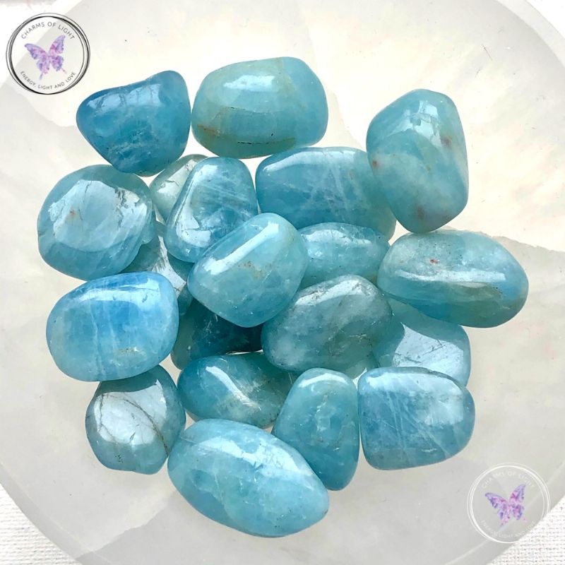 Blue Aquamarine Tumble Stone